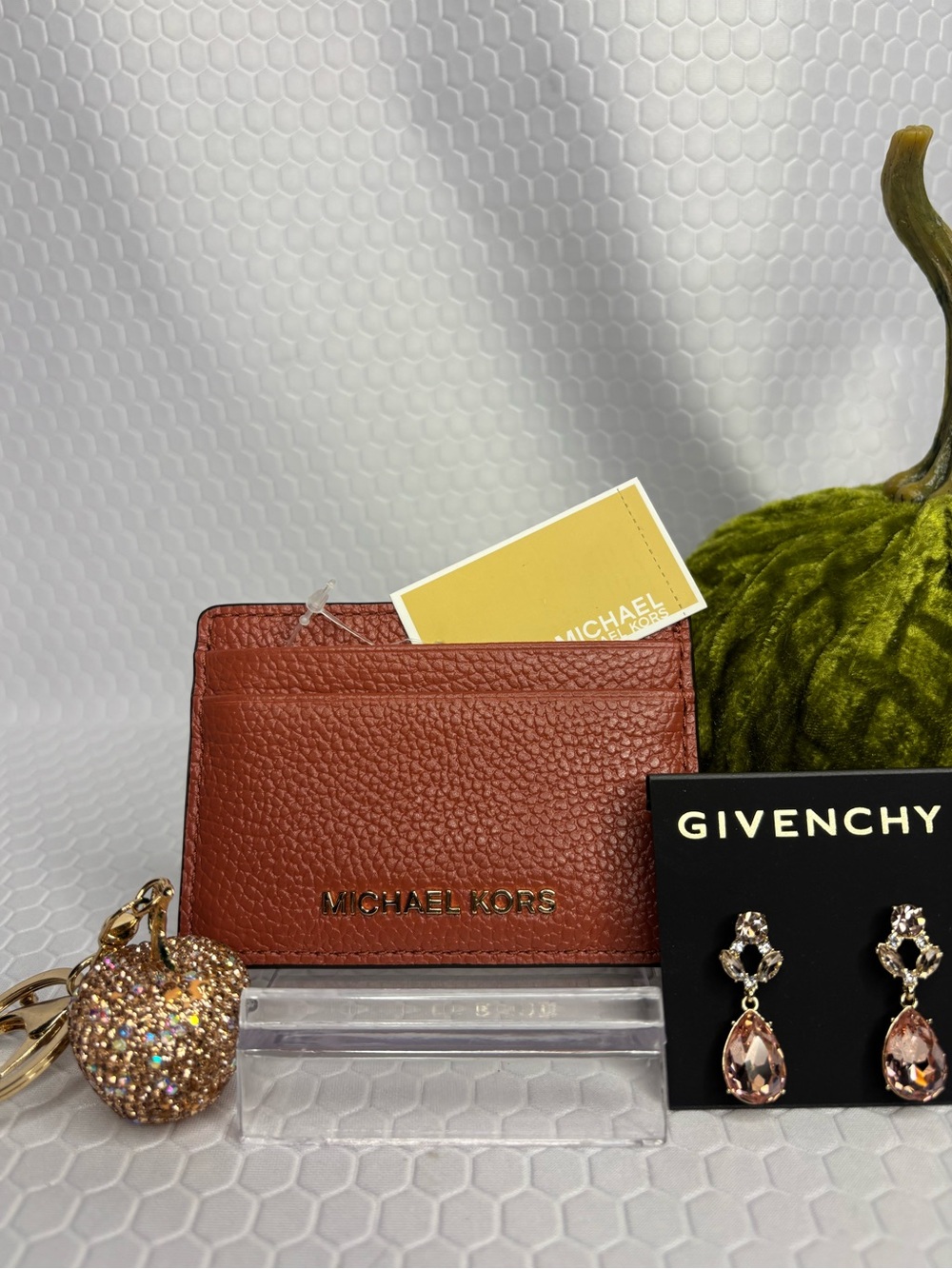Michael Kors Leather Card & Key Holder Bundle NWT - 3 Pieces